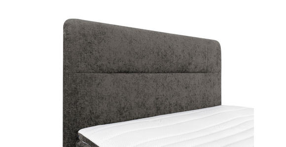 BOXSPRINGBETT 140/200 cm  in Dunkelbraun  - Dunkelbraun/Schwarz, Design, Textil/Metall (140/200cm) - Esposa