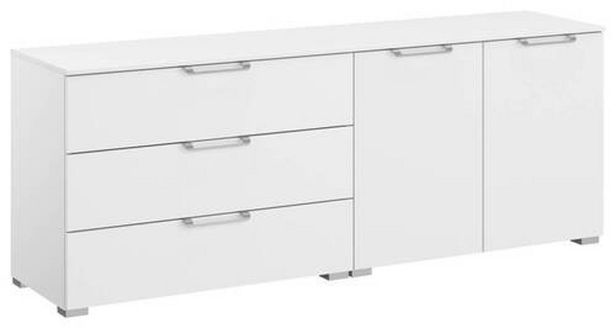 SIDEBOARD 160/61/42 cm  in Weiß  - Silberfarben/Alufarben, Design, Holzwerkstoff/Kunststoff (160/61/42cm) - Novel