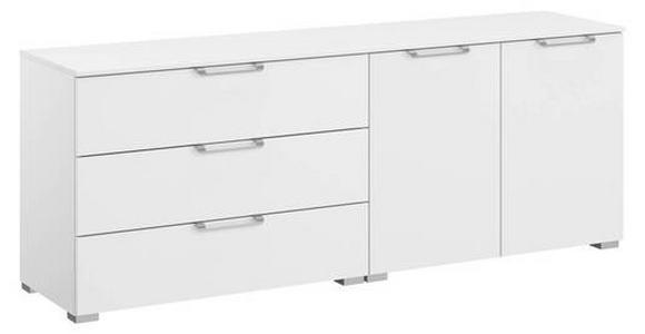 SIDEBOARD 160/61/42 cm in Weiß - Silberfarben/Alufarben, Design, Holzwerkstoff/Kunststoff (160/61/42cm) - Novel