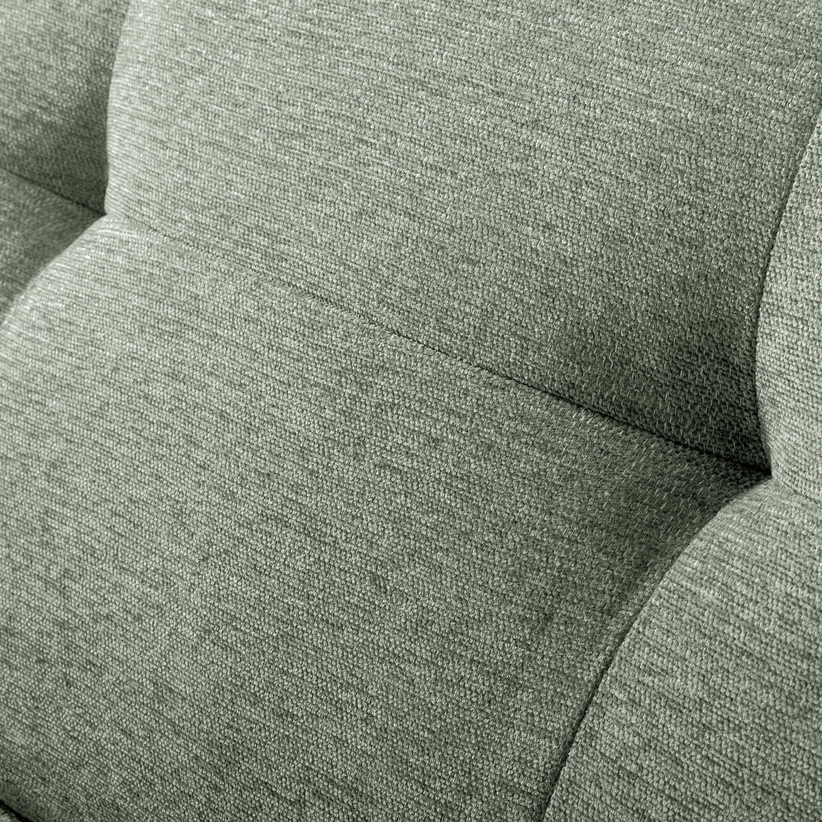 ECKSOFA AUSTIN Salbeigrün Flachgewebe Sitztiefenverstellung  - Salbeigrün/Schwarz, Design, Kunststoff/Textil (169/286cm) - Livetastic