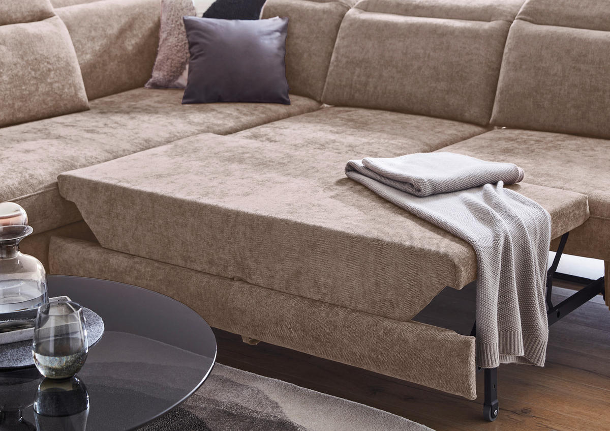 KOTNA SEDEŽNA GARNITURA, velur  - črna, Design, kovina/tekstil (213/295cm) - Stylife