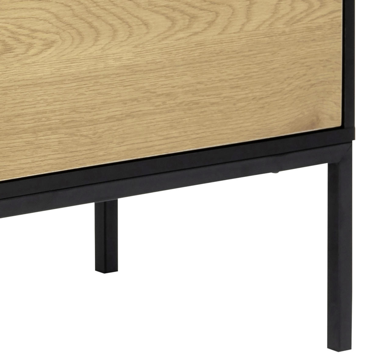 BYRÅ 120/82/40 cm  - skogsek/svart, Modern, metall/trämaterial (120/82/40cm) - Best Price