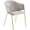 ARMLEHNSTUHL  in Eisen Samt  - Goldfarben/Hellgrau, Trend, Textil/Metall (53/77/60cm) - Livetastic