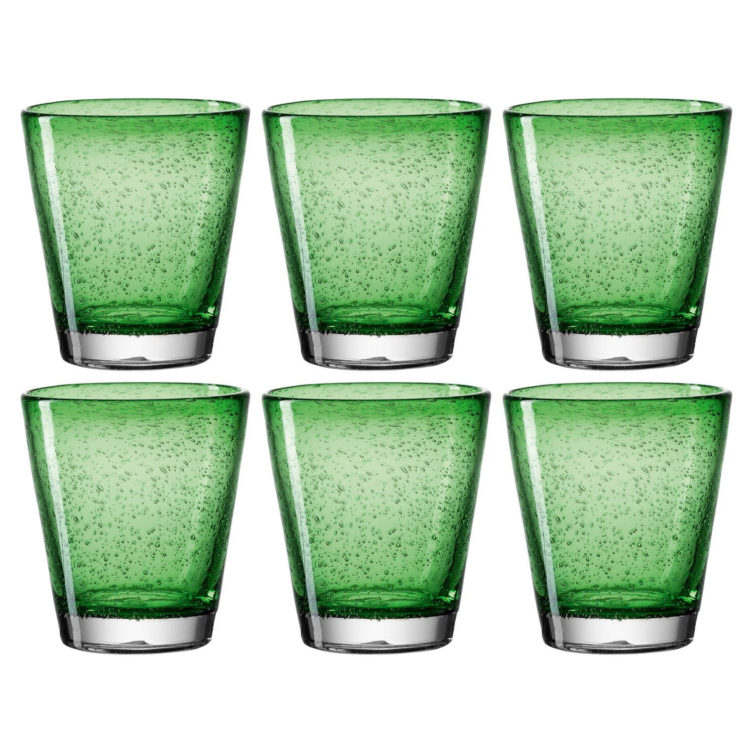 GLÄSERSET Burano 6-teilig  - Grün, Trend, Glas (0,23l) - Leonardo