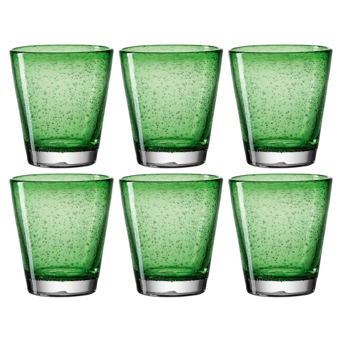 GLÄSERSET Burano 6-teilig  - Grün, Trend, Glas (0,23l) - Leonardo