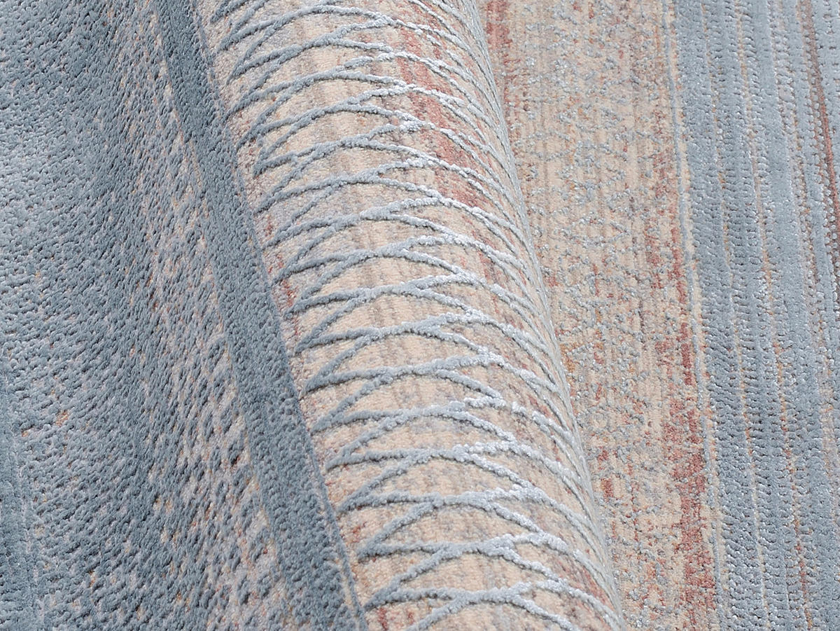 WEBTEPPICH 65/130 cm Tinto Maestro Blau, Creme  - Blau/Creme, Design, Textil (65/130cm) - Dieter Knoll