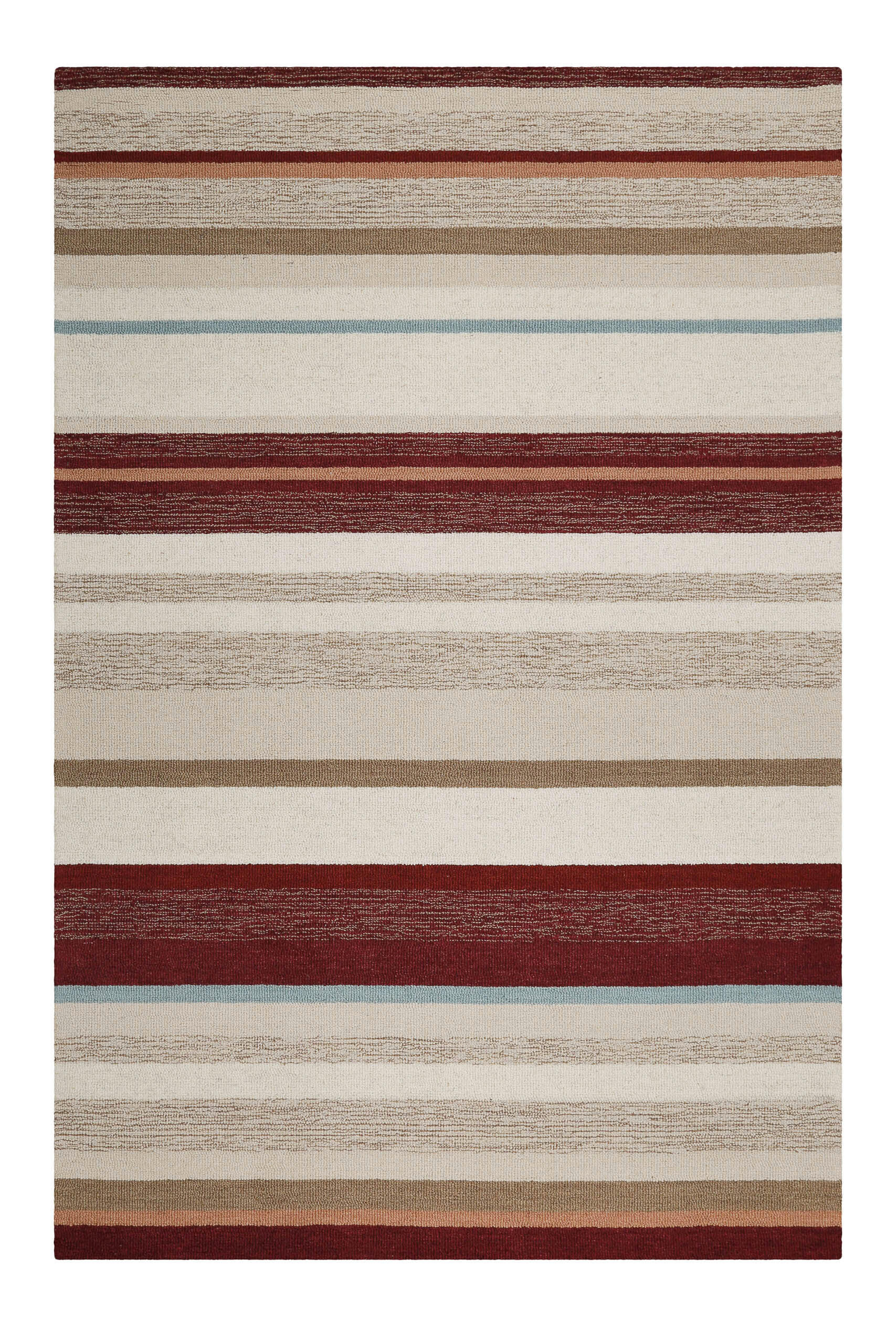 Wecon Home Flachwebeteppich Sally Creme, Bordeaux, Beige 140x200 cm