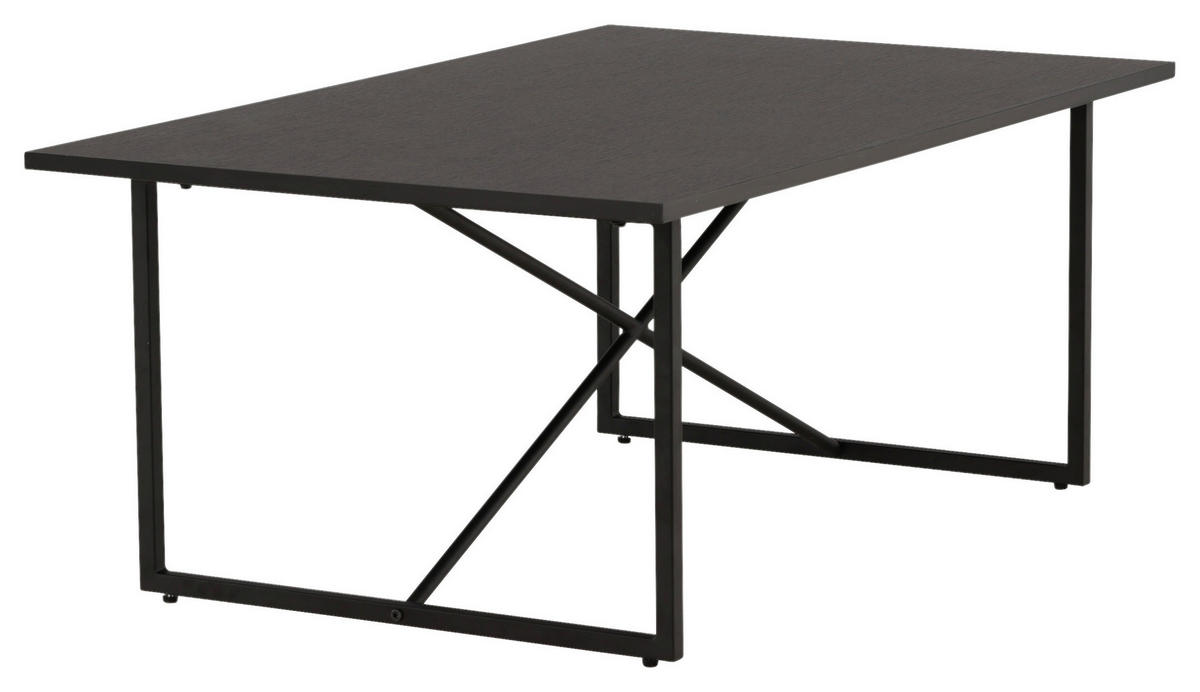 COUCHTISCH 110/70/45 cm rechteckig Schwarz  - Schwarz, Design, Holz/Metall (110/70/45cm) - Livetastic