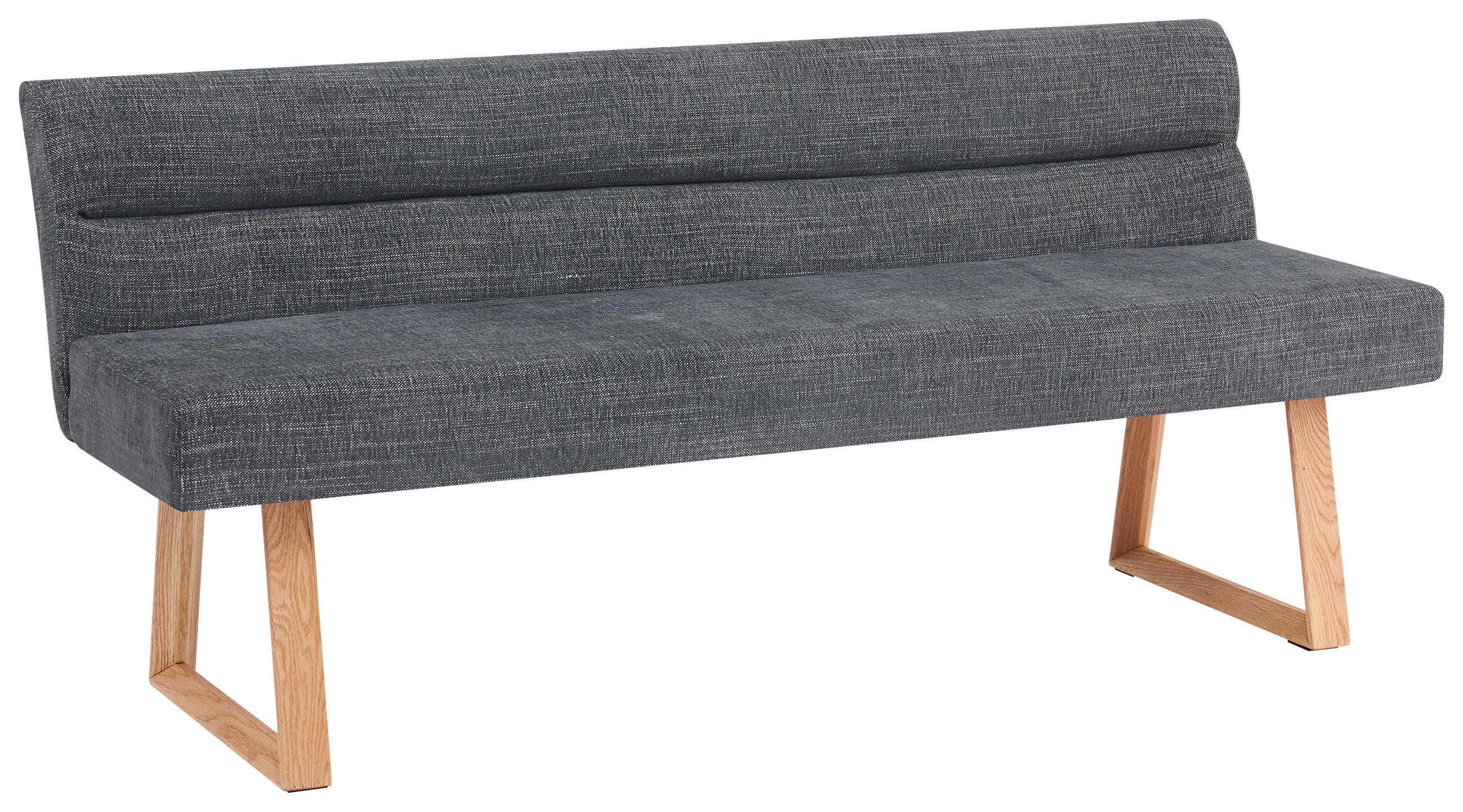 Livetastic Sitzbank Eiche, Dunkelgrau 180x82x61 cm