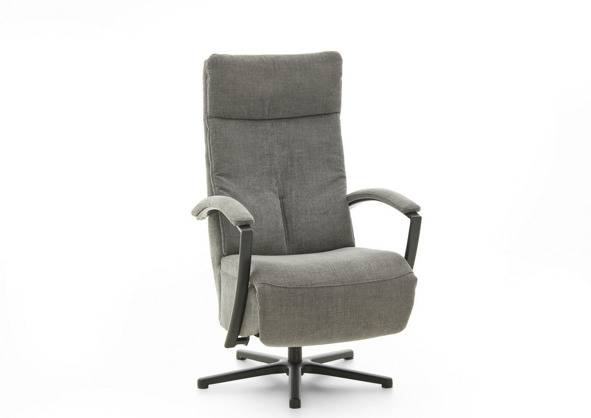 RELAXSESSEL in Textil Grau  - Schwarz/Grau, Design, Textil/Metall (76/110/83cm) - Beldomo Speed