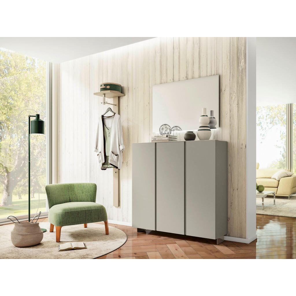 Thumbnail - Moderano Garderobenpaneel Gardasee, Taupe, Holzwerkstoff, 33x167x31 cm, Garderobe, Garderobenpaneele, Garderobenpaneele