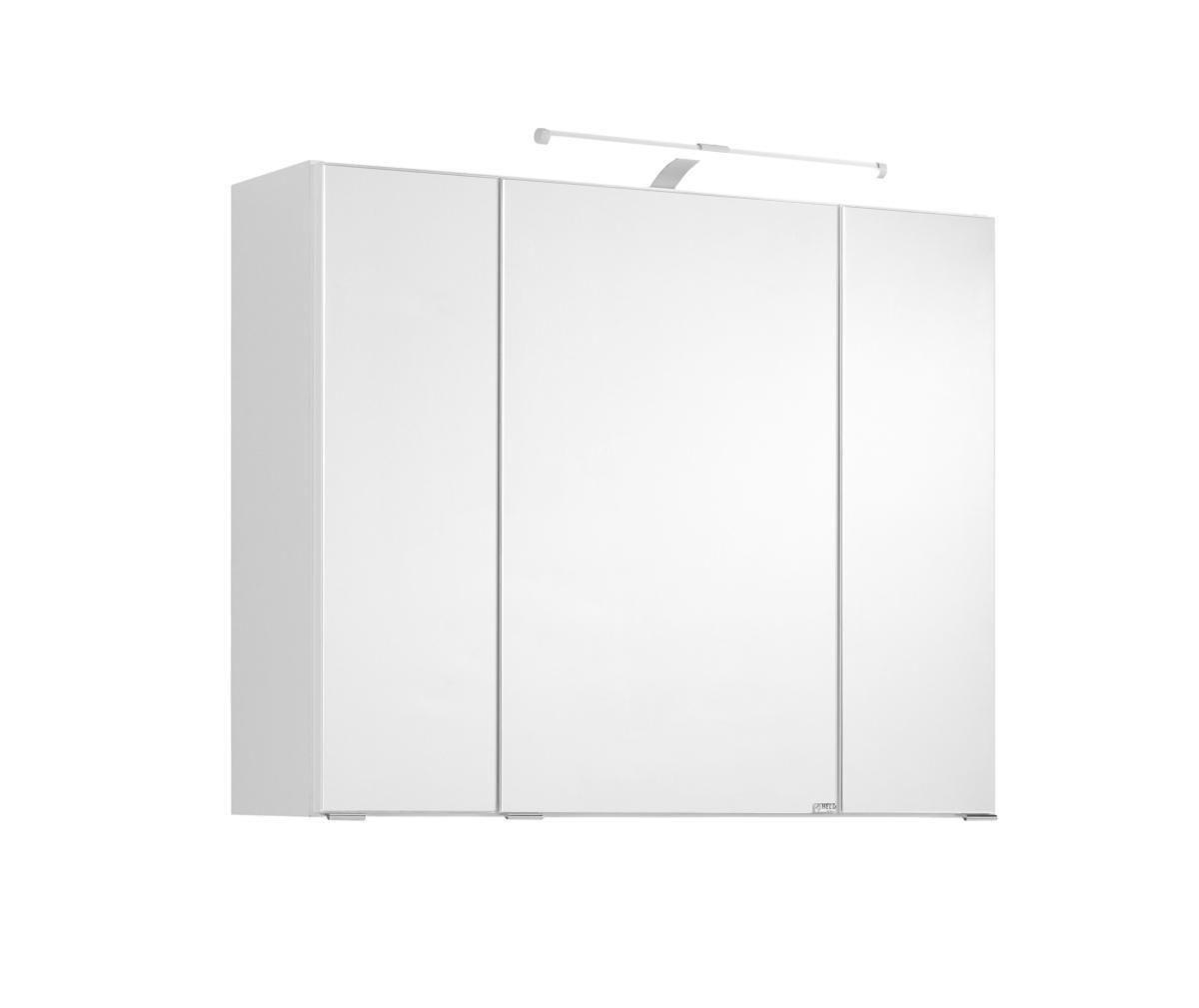 SPIEGELSCHRANK 80/64/20 cm  - Chromfarben/Weiß, KONVENTIONELL, Glas/Holzwerkstoff (80/64/20cm) - Xora