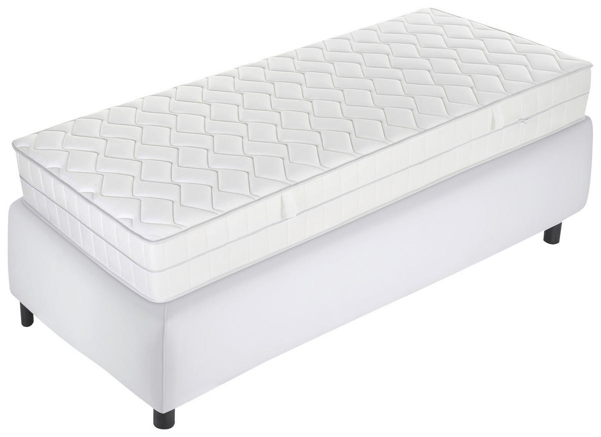 KALTSCHAUMMATRATZE 90/200 cm Höhe ca. 15 cm 5 -Zonen - Weiß, Basics, Textil (90/200cm) - P & B