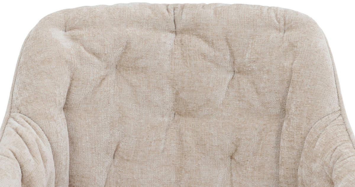 KAROSSZÉK fekete, bézs  - bézs/fekete, Modern, textil/fém (59,5/84/63,5cm) - Livetastic