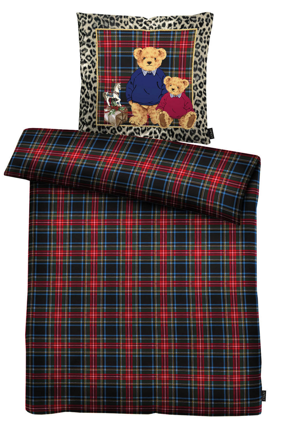 BETTWÄSCHE TOMMY Satin 135/200 cm  - Beige/Rot, KONVENTIONELL, Textil (135/200cm) - Apelt