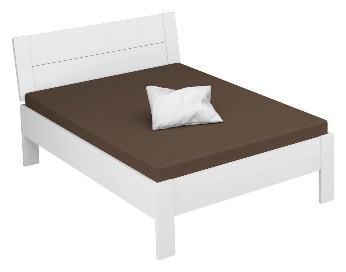 BETT 180/200 cm  in Weiss   - Weiss, Design, Holzwerkstoff (180/200cm) - Xora