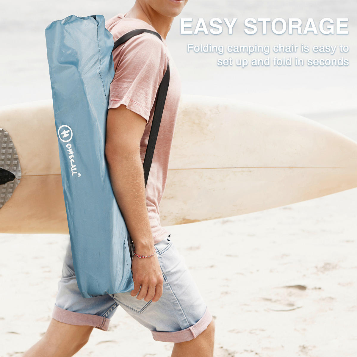 STRANDSTUHL-SET Stahl Blau  - Blau, Basics, Textil/Metall (55/60/65cm) - Modante