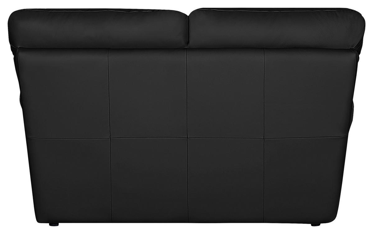2-SITZER-SOFA in Echtleder Schwarz  - Schwarz, Design, Leder/Kunststoff (150/92/85cm) - Livetastic