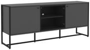 SIDEBOARD Anthrazit, Schwarz Befestigungsmaterial  - Anthrazit/Schwarz, MODERN, Holzwerkstoff/Metall (180/75/41cm) - P & B