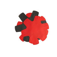 PFANNENSCHUTZ-SET 3-teilig  - Rot/Grau, Basics, Kunststoff (40,4/12,4/4cm) - WOLL