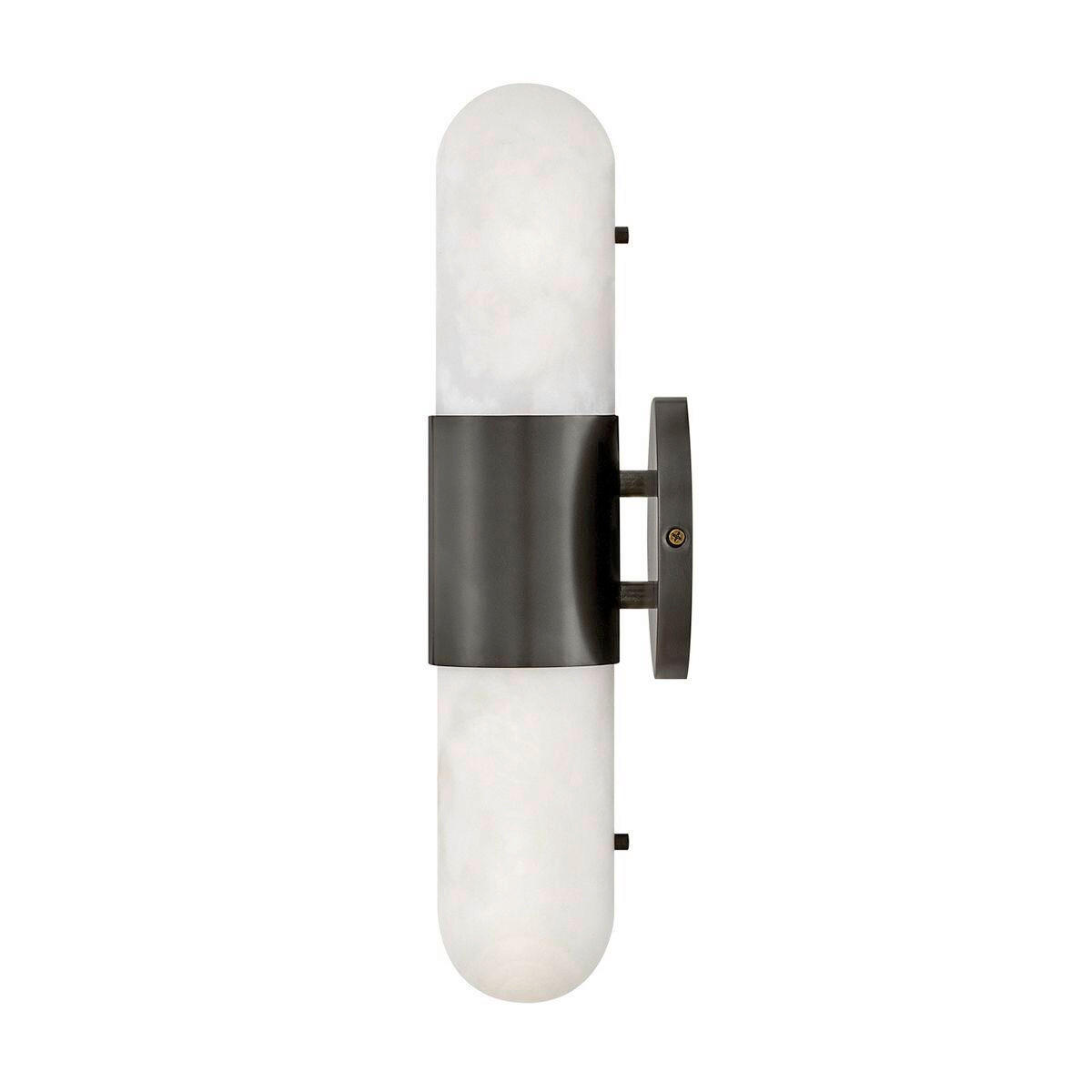 BADEZIMMER-WANDLEUCHTE Hinkley 40,6/12,7/12,6 cm  - Schwarz, KONVENTIONELL, Glas/Metall (40,6/12,7/12,6cm) - Elstead Lighting