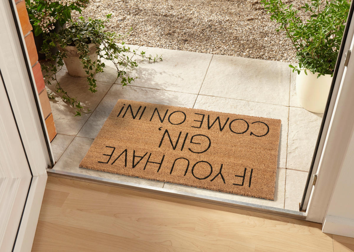 KOKOSMATTE  45/75 cm  Schwarz, Hellbraun  - Hellbraun/Schwarz, Basics, Naturmaterialien/Kunststoff (45/75cm) - Hanse Home