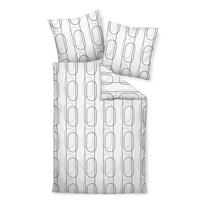 POSTELJINA 140/220 cm  J.D.  - bijela/siva, Konvencionalno, tekstil (140/220cm) - Janine