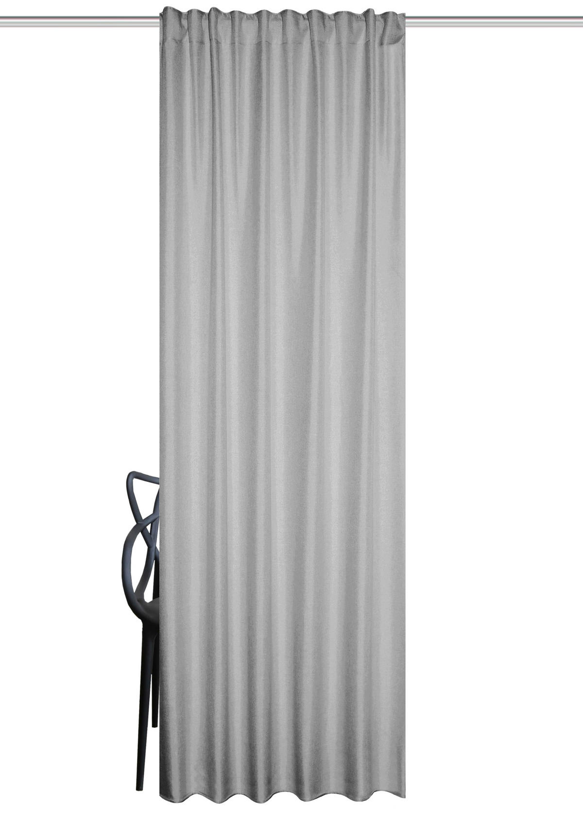 WÄRMESCHUTZVORHANG Verdunkelung 135/145 cm   - Silberfarben, Basics, Textil (135/145cm)