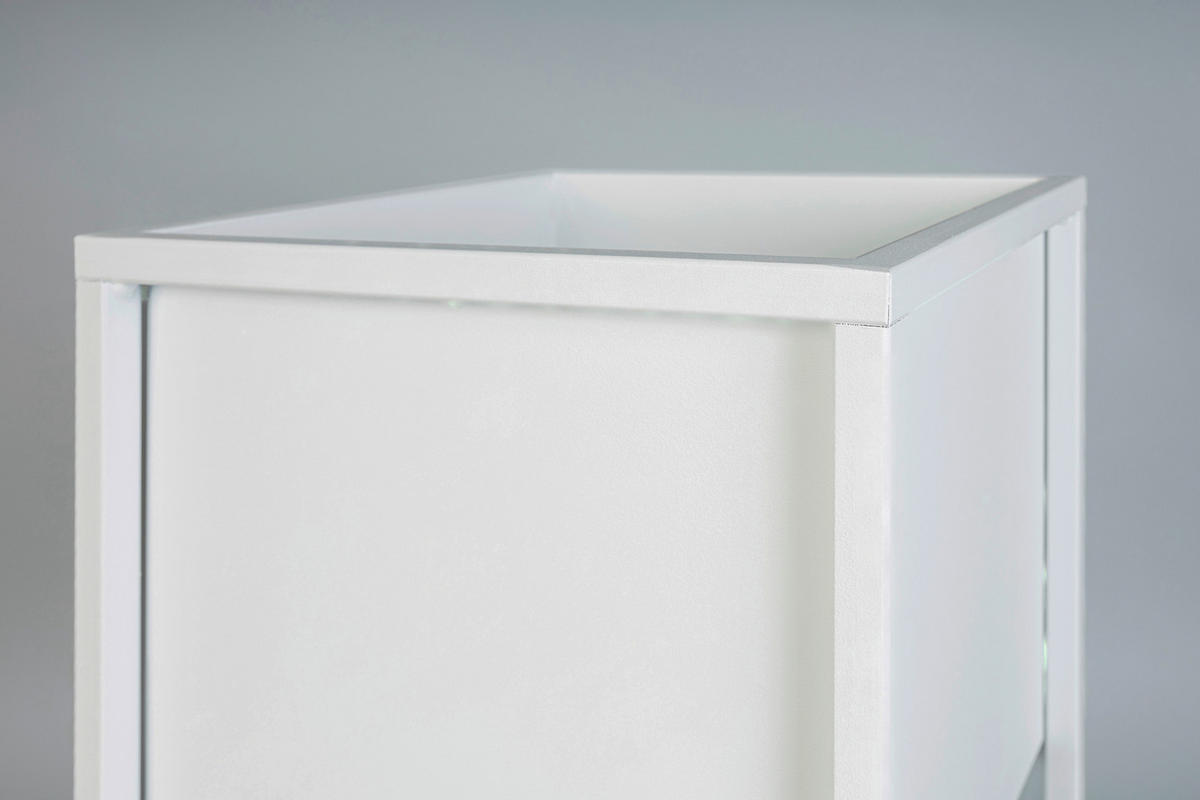 BLUMENSTÄNDER Metall  - Weiß, Basics, Metall (28/90/28cm)