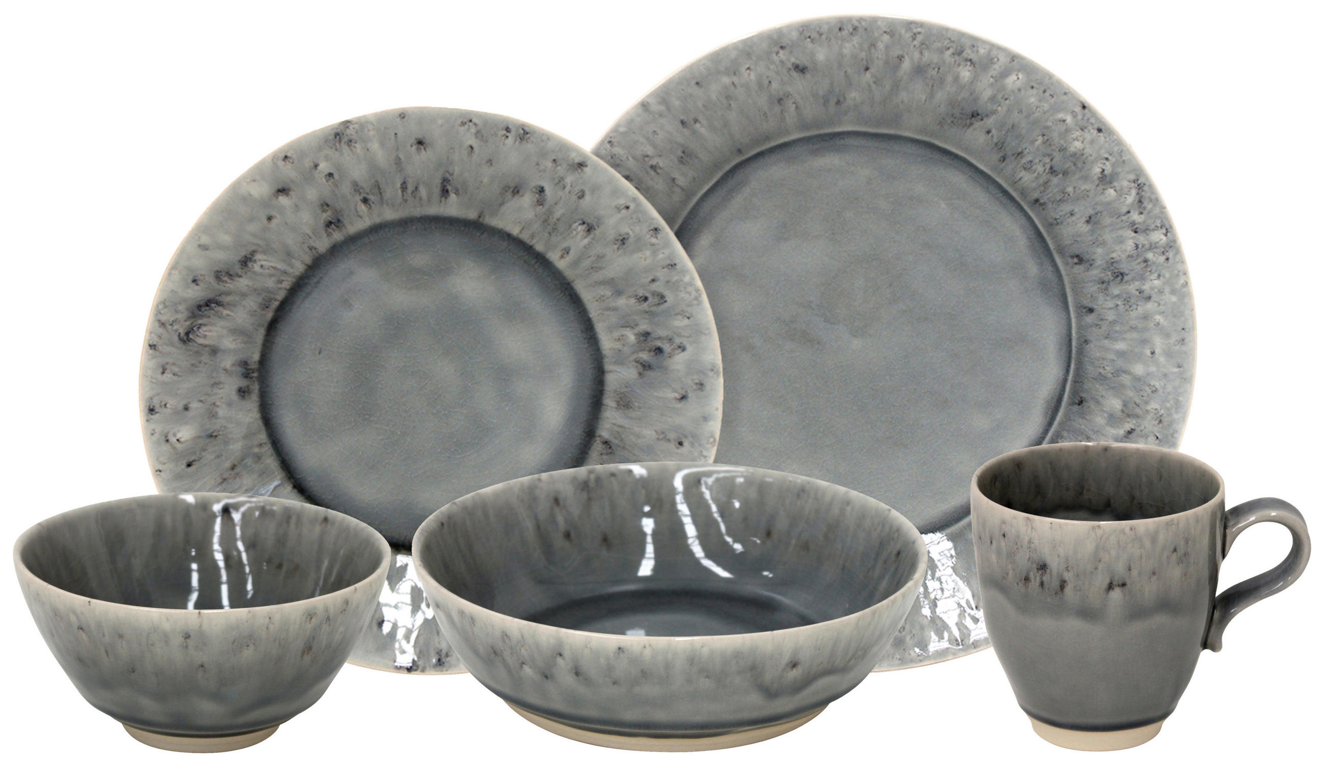 KOMBISERVICE Grau MADEIRA 30-teilig 6 Personen  - Grau, Basics, Keramik - Costa Nova