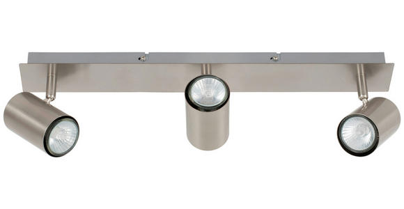 DECKENLEUCHTE 54/15/10,5 cm  - Nickelfarben, Trend, Metall (54/15/10,5cm) - Novel