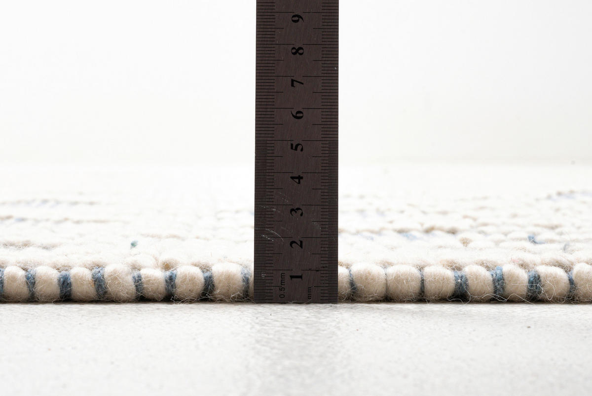 HANDWEBTEPPICH 65/135 cm Colored Macrame Four Creme, Pastellblau  - Pastellblau/Creme, KONVENTIONELL, Textil (65/135cm) - Tom Tailor