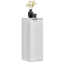 SEITENSCHRANK 33/87/35 cm  - Schwarz/Weiß, Design, Holzwerkstoff/Metall (33/87/35cm) - home24