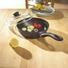 PFANNE 24 cm - Klar/Schwarz, Basics, Glas/Metall (24cm) - BALLARINI