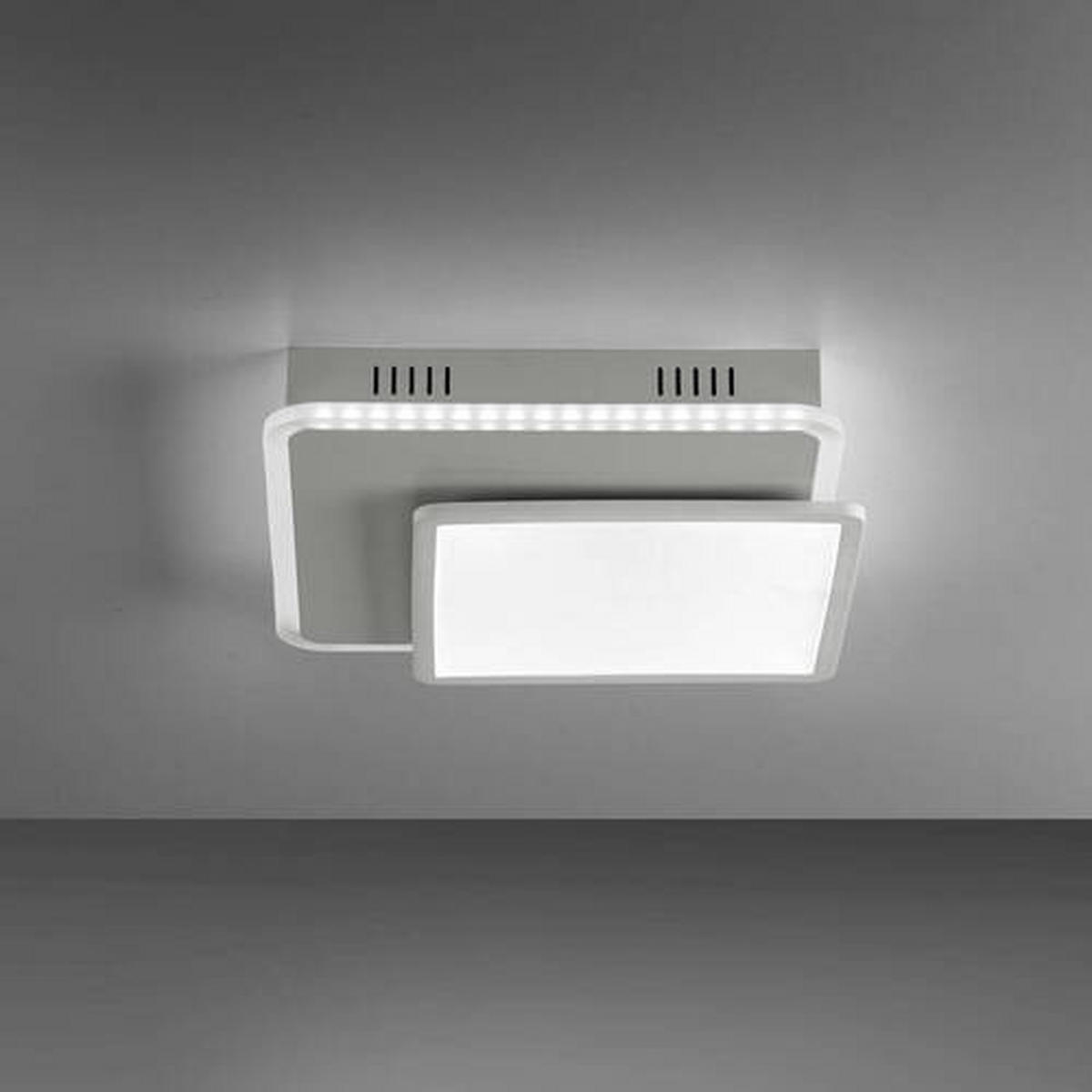 LED-Deckenleuchte Arenda 45,3/45,3/7,5 cm   - Weiß, Design, Kunststoff/Metall (45,3/45,3/7,5cm)