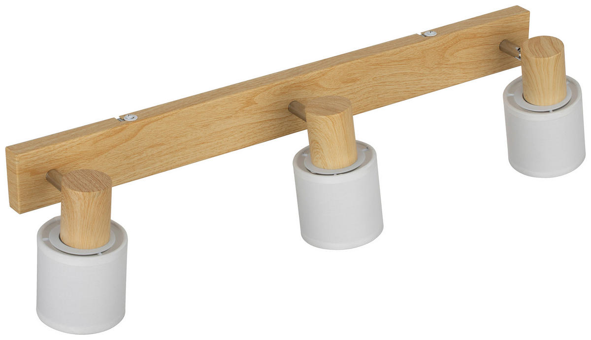 DECKENLEUCHTE 61/11,5/12,5 cm   - Weiß, Trend, Textil/Metall (61/11,5/12,5cm) - Novel