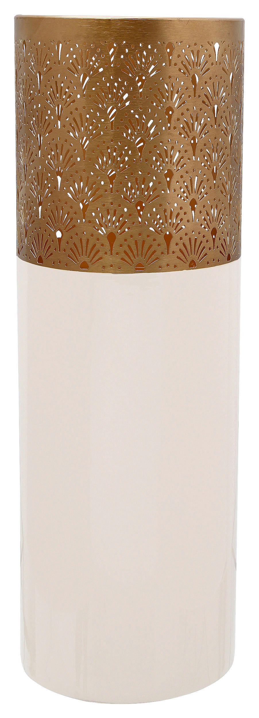 BODENVASE 60 cm  - Hellrosa/Goldfarben, Trend, Metall (20/60cm) - Kayoom
