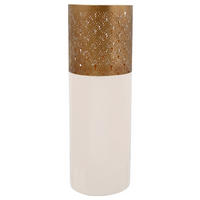 BODENVASE 60 cm  - Hellrosa/Goldfarben, Trend, Metall (20/60cm) - Kayoom