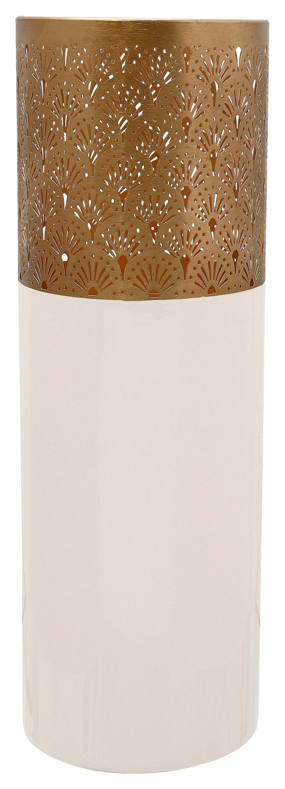BODENVASE 60 cm  - Hellrosa/Goldfarben, Trend, Metall (20/60cm) - Kayoom