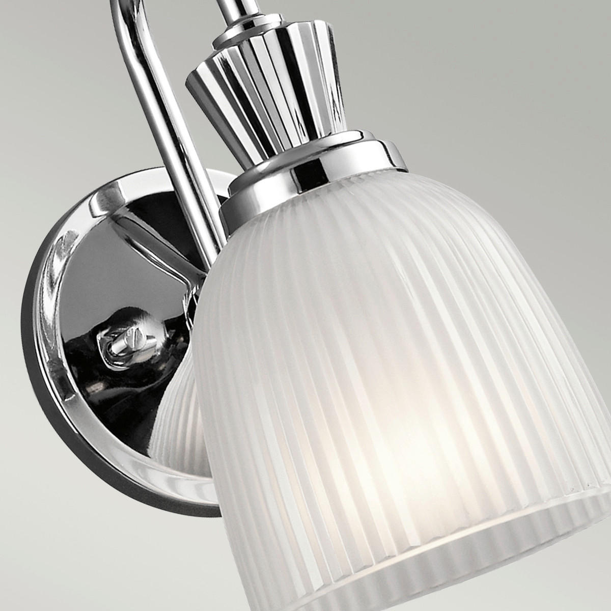 BADEZIMMER-WANDLEUCHTE - Chromfarben, Design, Glas/Metall (12.7/24.1/17.2cm) - Elstead Lighting