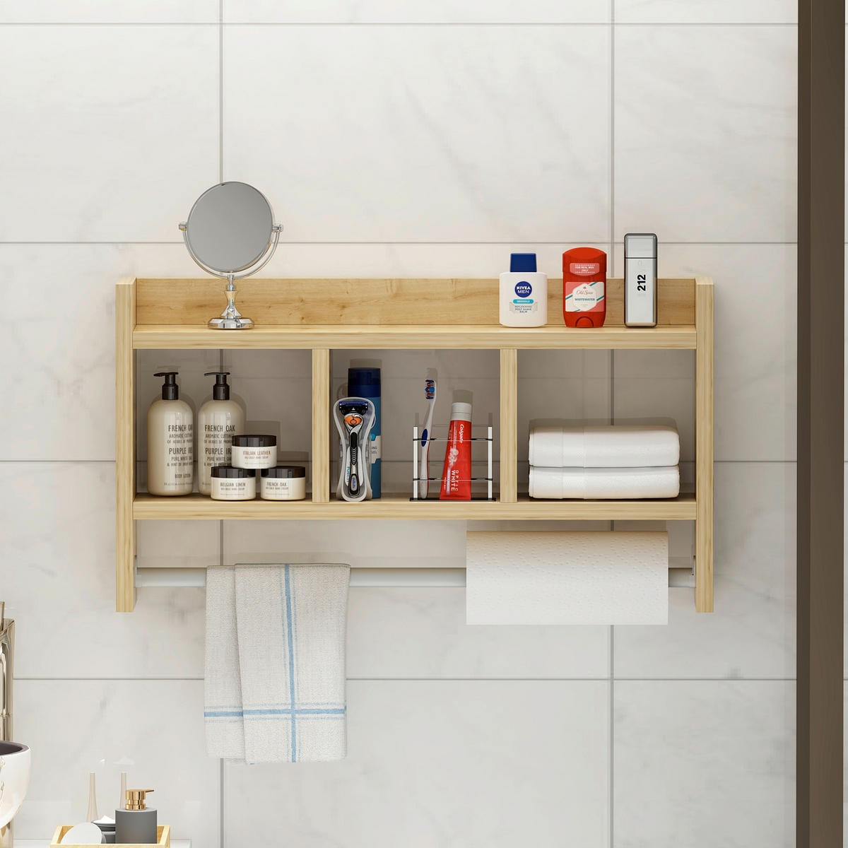 KÖKSHYLLA 64/35/15 cm  i ekfärgad  - ekfärgad, Design, trämaterial (64/35/15cm) - Livetastic