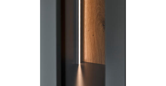 HIGHBOARD in 96,3/117/41,5 cm - Schwarz/Grau, Design, Glas/Holzwerkstoff (96,3/117/41,5cm) - Novel