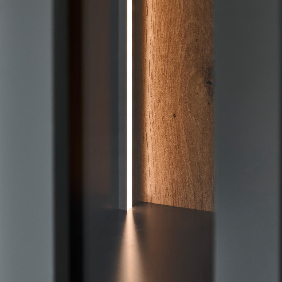 LOWBOARD - Schwarz/Grau, Design, Glas/Holzwerkstoff (166/56,6/41,5cm) - Novel