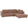 ECKSOFA in Chenille Hellbraun  277/235 cm  - Hellbraun, Design, Textil/Metall (277/235cm)