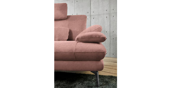 ECKSOFA in Velours Flieder 184/284 cm - Flieder/Schwarz, Design, Textil/Metall (184/284cm) - Dieter Knoll