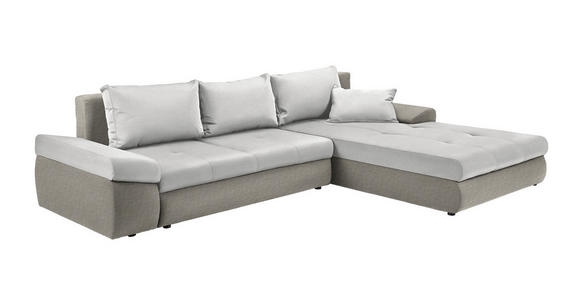 ECKSOFA Beige Webstoff - Beige/Creme, Design, Kunststoff/Textil (313/215cm) - Carryhome