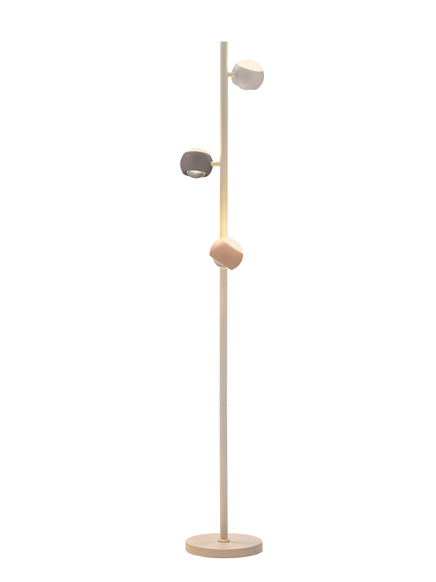LED-STEHLEUCHTE Musterring 23/150 cm   - Weiß, KONVENTIONELL, Metall (23/150cm) - Musterring