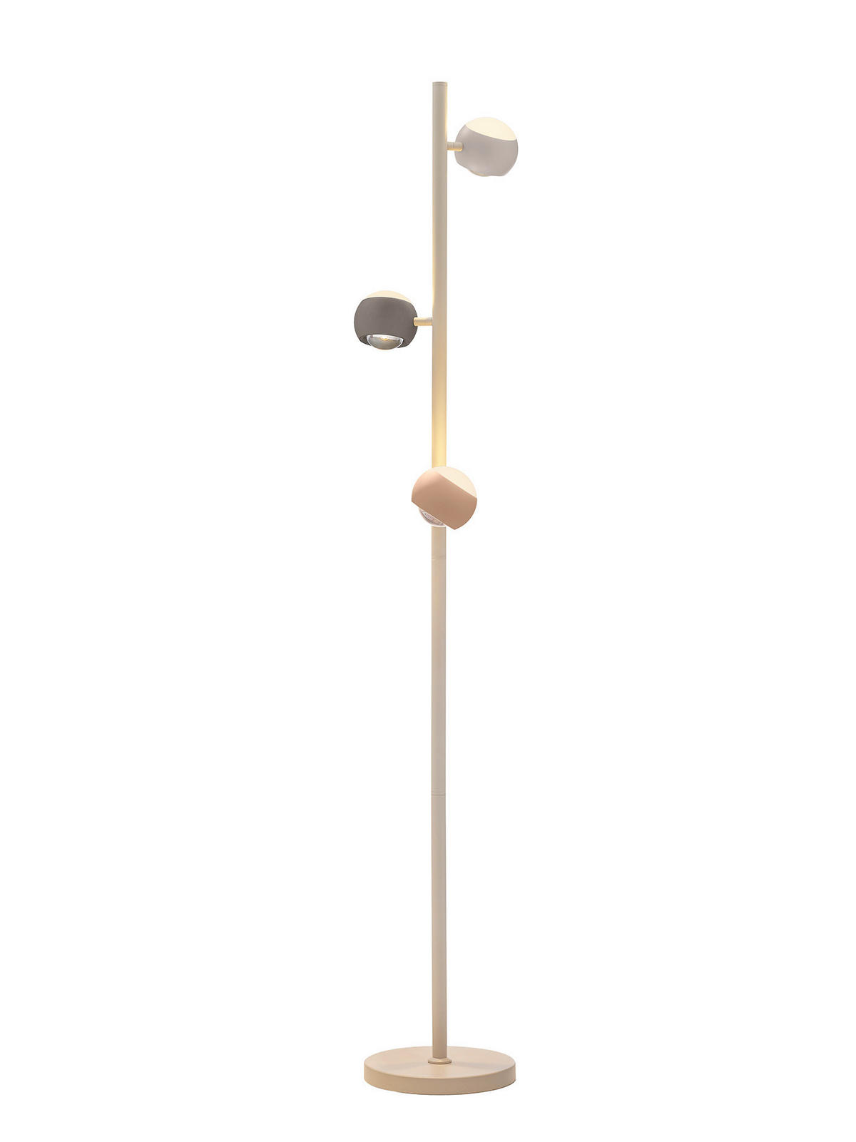 LED-STEHLEUCHTE Musterring 23/150 cm   - Weiß, KONVENTIONELL, Metall (23/150cm) - Musterring