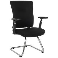 KONFERENČNI STOL tekstil črna  - srebrne barve/črna, Moderno, kovina/umetna masa (67cm) - MID.YOU