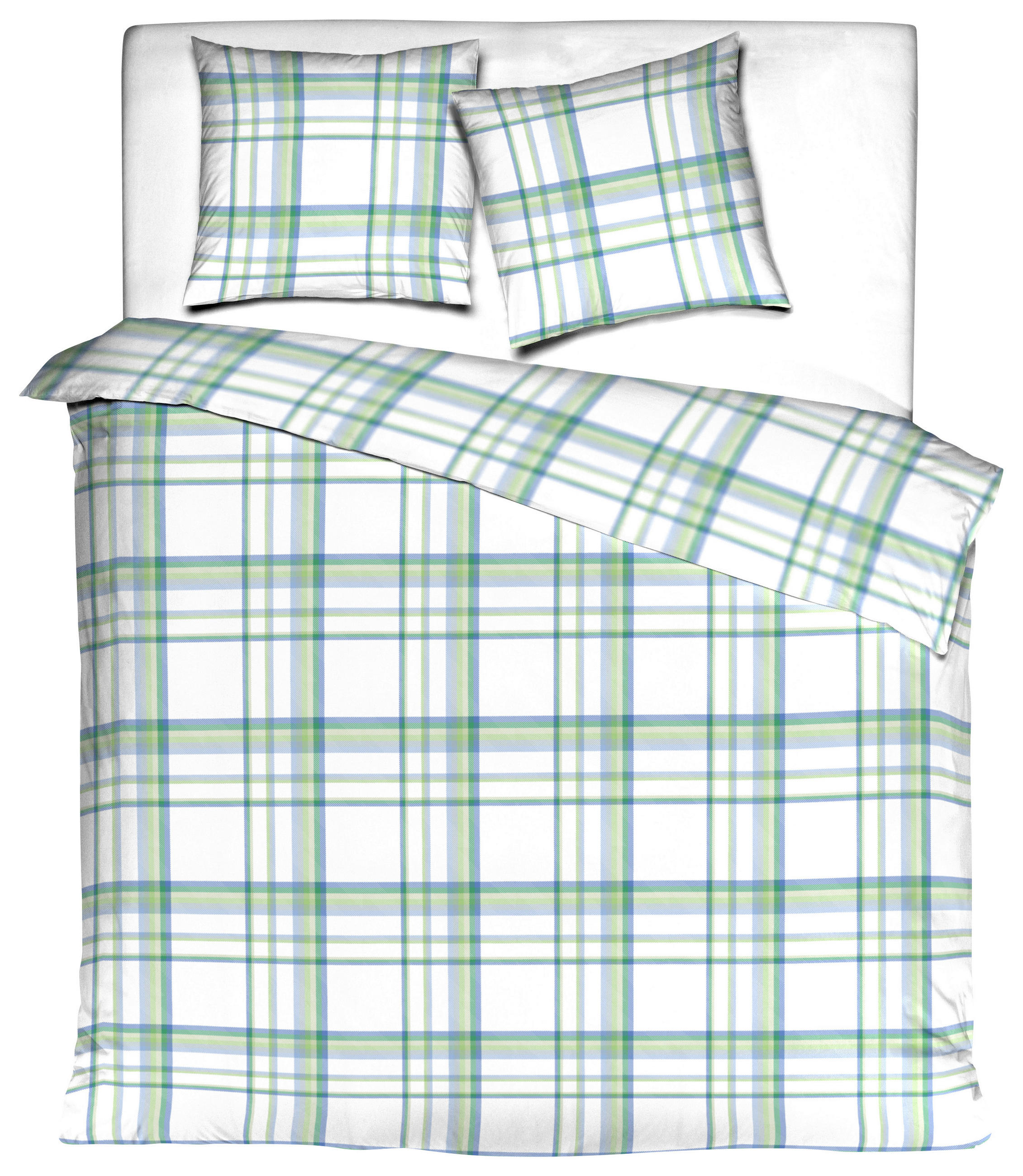 ÁGYNEMŰHUZAT-GARNITÚRA 140/200 cm  - világoskék/világoszöld, Basics, textil (140/200cm) - MISTRAL